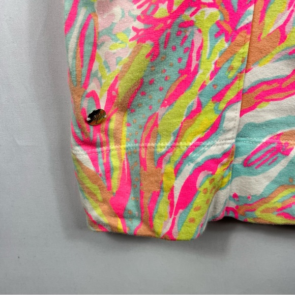 Lilly Pulitzer Colorful Floral Whiting Cutout Back Shift Dress in Scuba to Cuba - Picture 2 of 8